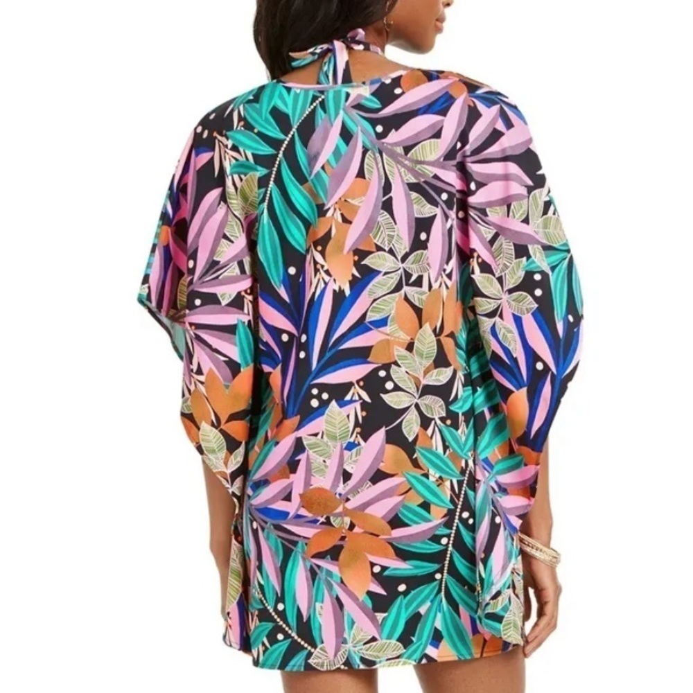 Bar III MULTI Hidden Jungle Printed Tunic Cover-up, US Large - Picture 3 of 4